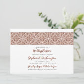 Boho Medallion huwelijksreceptie Kaart (Staand voorkant)