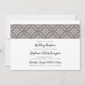 Boho Medallion huwelijksreceptie Kaart (Voorkant)