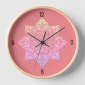 Boho Medallion Wall Clock pastels (Voorkant)