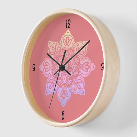 Boho Medallion Wall Clock pastels (Hoek)