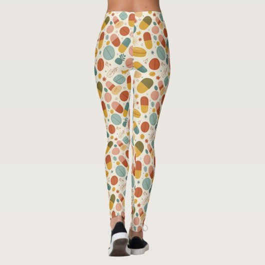 Boho Medical Pill & Capsule Pattern Leggings (Achterkant)