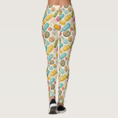 Boho Medicine Blauwgroen Blauw Groene Aarde Tonen Leggings (Achterkant)