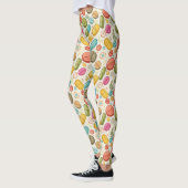 Boho Medicine Blauwgroen Blauw Groene Aarde Tonen Leggings (Links)