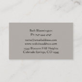 Boho Meditatieve Healing Arts Visitekaartje (Achterkant)