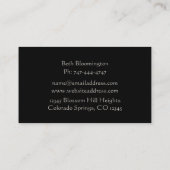 Boho Meditatieve Healing Arts Visitekaartje (Achterkant)