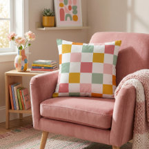 Boho meerkleurig dambordpatroon