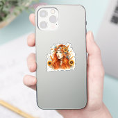 Boho Meisje AI Kunst Boheemse Mode Sticker (Telefoon)