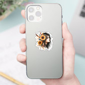 Boho Meisje AI Kunst Boheemse Mode Sticker (Telefoon)