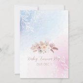 Boho Meisje Baby Shower Uitnodiging (Achterkant)