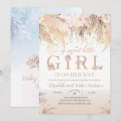 Boho Meisje Baby Shower Uitnodiging (Voorkant / Achterkant)