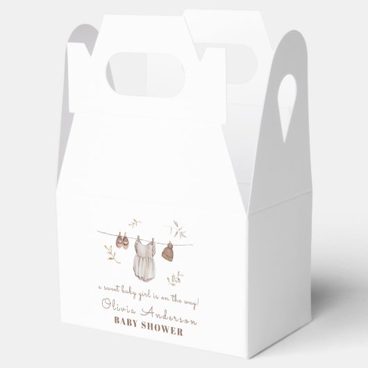  Boho Meisje Clothesline Baby shower Bedankdoosjes (Geopend)