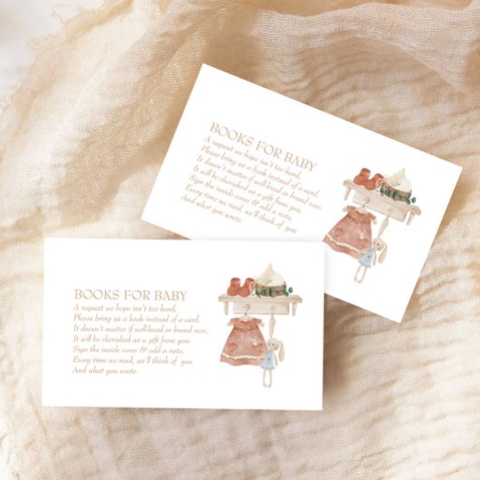 Boho Meisje kleding lijn Baby shower Boeken voor B Informatiekaartje
