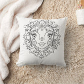 Boho Meisje Mandala Kussen (Deken)
