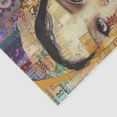 BOHO MEISJE MENGTECHNIEK DECOUPAGE VLOEIPAPIER TISSUEPAPIER (Detail)
