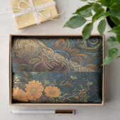 Boho meisje met uitzicht op stad Art Nouveau Decou Tissuepapier (Geschenk)