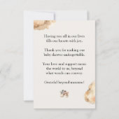 Boho meisje outfit Baby shower dank u Bedankkaart (Achterkant)