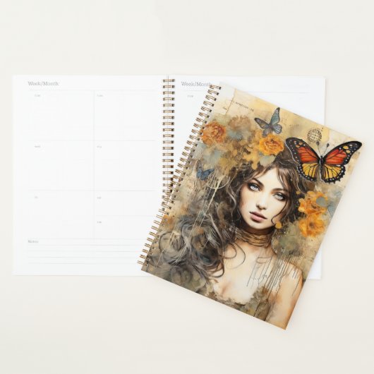 Boho meisje planner, Boho vlinder Planner (Display)