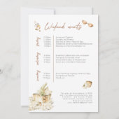 Boho Meisje Strand Pampas Grass Bachelorette Kaart (Achterkant)