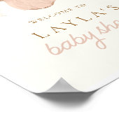 Boho meisje waslijn Baby shower welkomstbord Poster (Hoek)