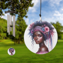 Boho Meisje Windgong – AI Kunst Veren, Boheems