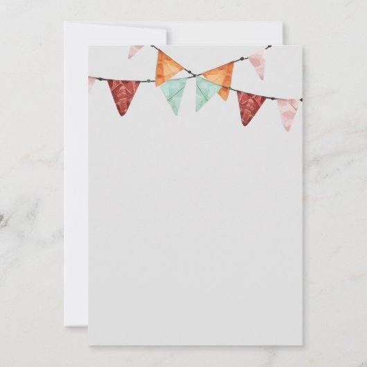 Boho meisjes die op een sluimerfeest rondgaan kaart (Achterkant)