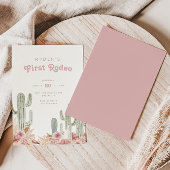 Boho meisjes eerste Rodeo Cowgirl verjaardag Kaart