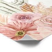 Boho Meisjes Eerste Rodeo Cowgirl Verjaardag Welko Poster (Hoek)