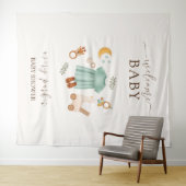Boho Meisjes Kleding Baby shower Welkomstbord Wandkleed (In Situ (horizontaal))