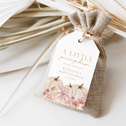 Boho Meisjes Pampas Gras Pompoen Favor & Cadeaulabel