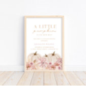 Boho Meisjes Pampas Grass Pompoen Welkomstbord Poster