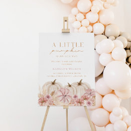 Boho Meisjes Pampas Grass Pumpkin Baby shower