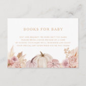 Boho Meisjes Pampas Grass Pumpkin Baby shower Informatiekaartje (Voorkant)