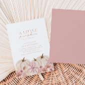 Boho Meisjes Pampas Grass Pumpkin Baby shower Kaart