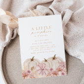 Boho Meisjes Pampas Grass Pumpkin Baby shower Kaart