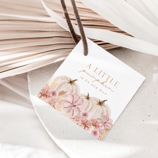 Boho Meisjes Pampas Grass Pumpkin Custom Bedankjes Labels