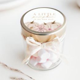 Boho Meisjes Pampas Grass Pumpkin Custom Ronde Sticker