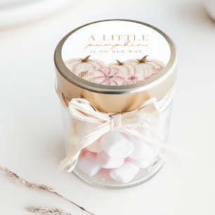 Boho Meisjes Pampas Grass Pumpkin Custom Ronde Sticker