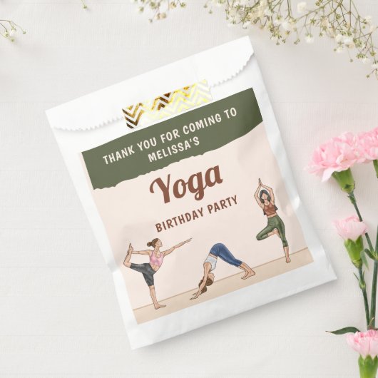 Boho Meisjes Stretch Yoga Verjaardagsfeest Bedankt Bedankzakje (Gezegeld)