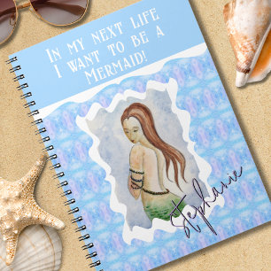 Boho Mermaid Fantasy Waterverf Custom Journal Notitieboek