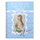 Boho Mermaid Fantasy Waterverf Custom Journal Notitieboek (Voorkant)