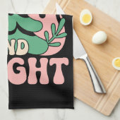 Boho Merry and Bright Personalized Floral Xmas Theedoek (Quarter Fold)