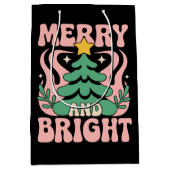 Boho Merry and Bright Persoonlijke Bloem Kerstmis Medium Cadeauzakje (Voorkant)