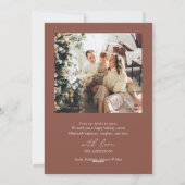 Boho Merry and Bright Terracotta Foto Feestdagenkaart (Achterkant)