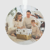 Boho Merry & Bright Foto Kerst Ornament Retro (achterkant)