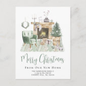 Boho Merry Christmas New Home Vakantie Verhuizen Aankondigingskaart (Voorkant)