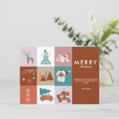 BOHO MERRY CHRISTMAS | Seizoensgebonden Wenskaart Feestdagenkaart (Staand voorkant)