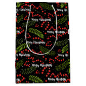 Boho Merry en verlaat kerstpapier Medium Cadeauzakje (Voorkant)