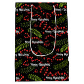 Boho Merry en verlaat kerstpapier Medium Cadeauzakje (Achterkant)