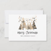 Boho Merry Kerstmis Bedankkaart (Voorkant)