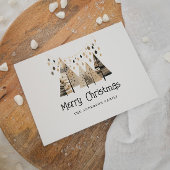 Boho Merry Kerstmis Bedankkaart